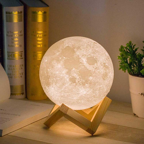 3D Print LED 16 Colors RGB Moon Lamp | Yedwo Home