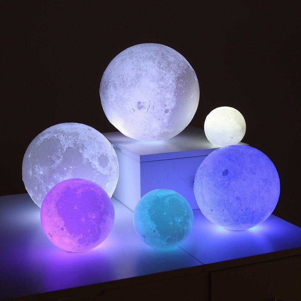 3D Print LED 16 Colors RGB Moon Lamp | Yedwo Home