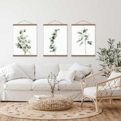 3 Panel Eucalyptus Canvas Art Print | Yedwo