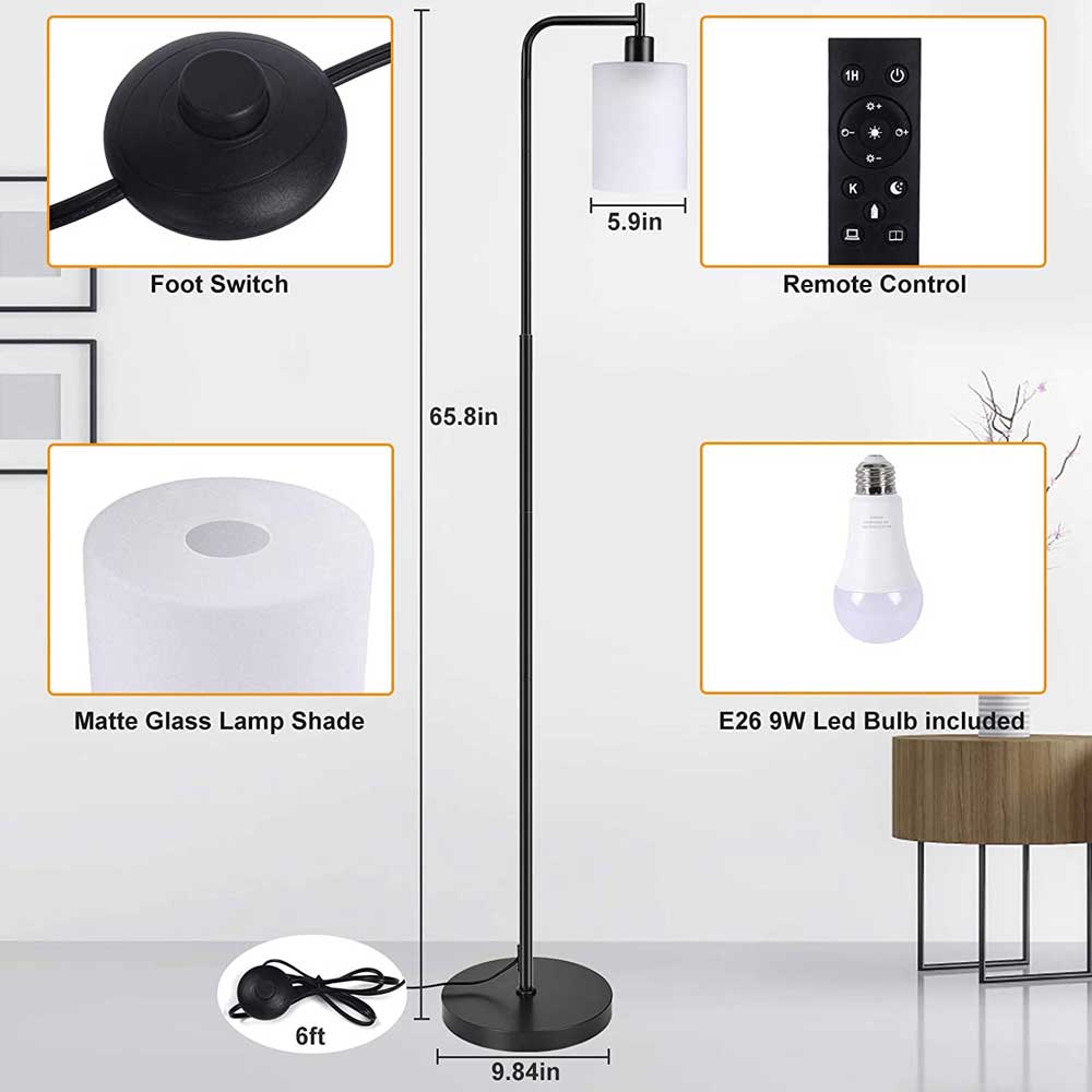 4 Colors Temperature Modern Light with Remote & Foot Control