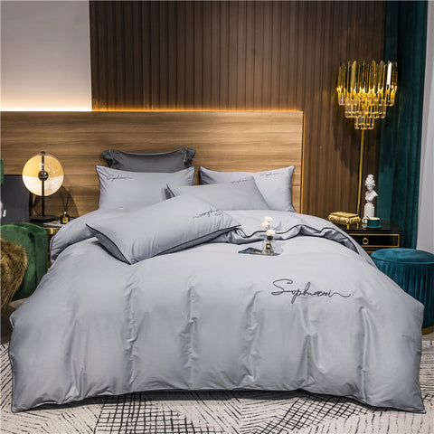 60S Cotton Silky Embroidery Duvet Cover | Yedwo Home