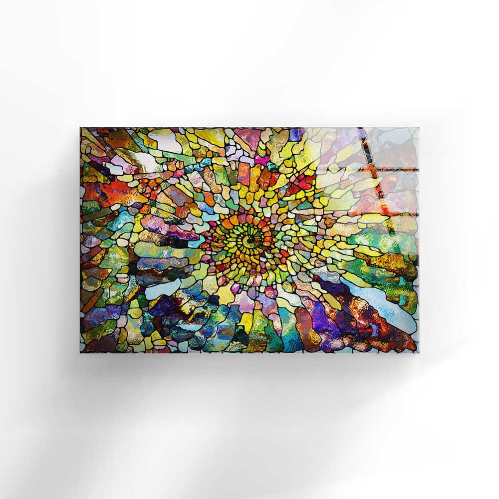 Abstract Tempered Glass Wall Art-Wall Decor | Yedwo