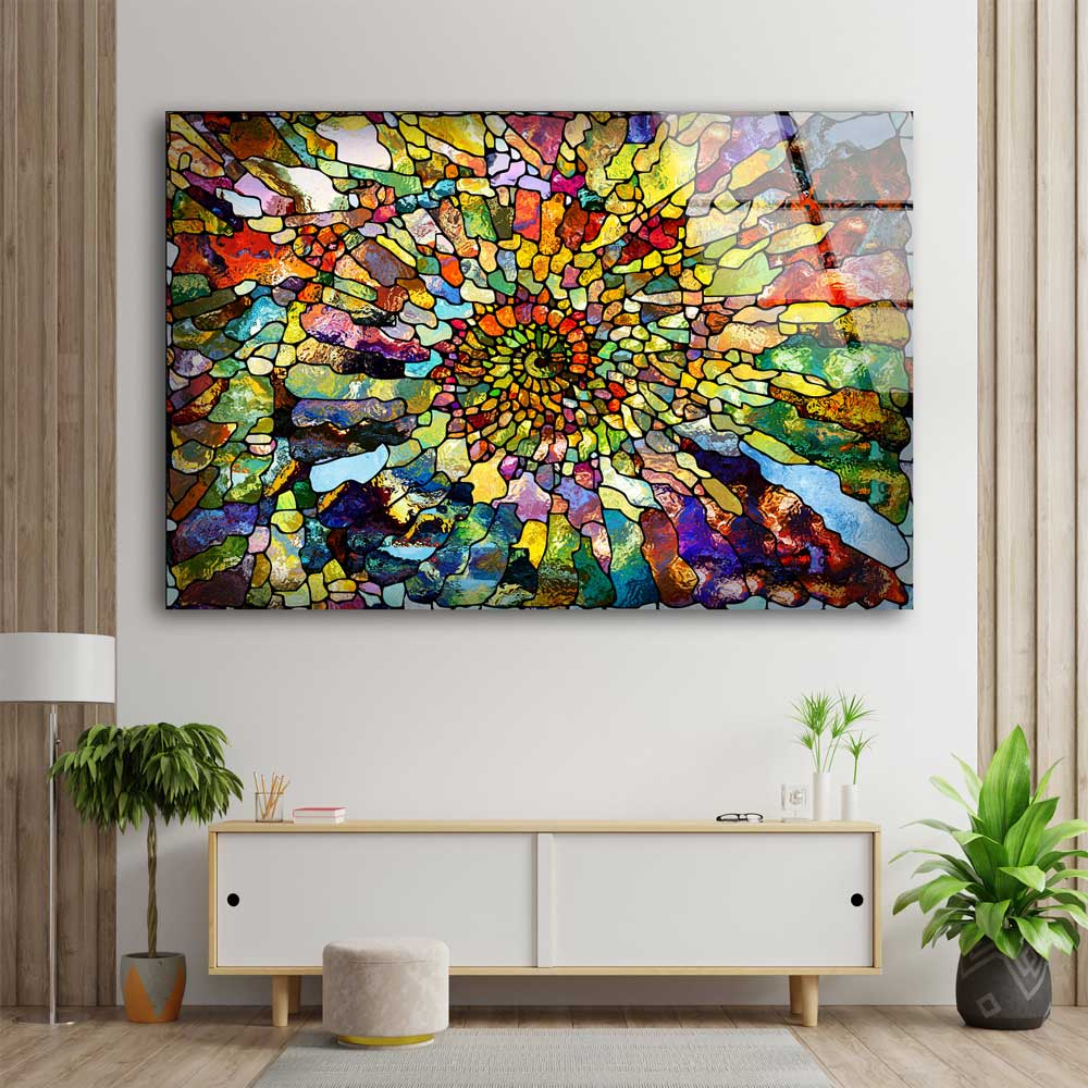 Abstract Tempered Glass Wall Art-Wall Decor | Yedwo
