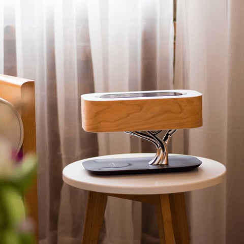 Bedside Lamp with Bluetooth Speaker and Wireless Charger