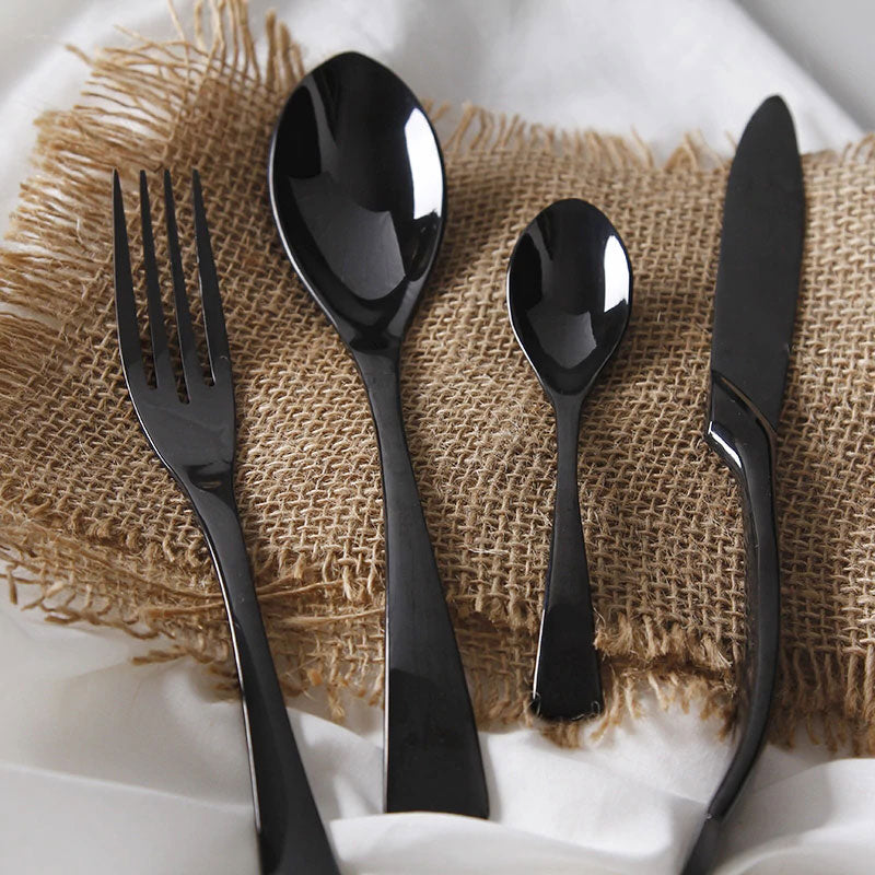 Black Cutlery Set | Yedwo Home Design
