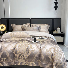 Chic Luxury Damask Egyptian Cotton Duvet Cover | Yedwo