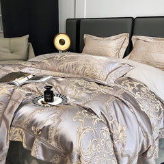 Chic Luxury Damask Egyptian Cotton Duvet Cover | Yedwo