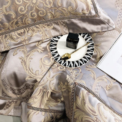 Chic Luxury Damask Egyptian Cotton Duvet Cover | Yedwo