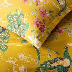 Chinoiserie Chic Peacock Floral Duvet Cover | Yedwo Home