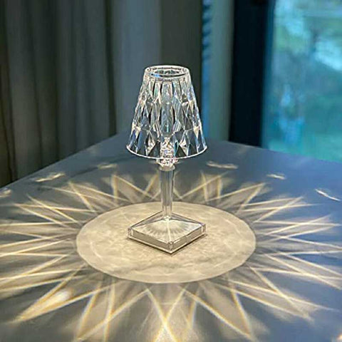 Crystal Rechargeable Bedside Desk Lamp | Yedwo