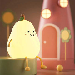 Cute Silicone Nursery Pear Lamp | Yedwo