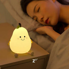 Cute Silicone Nursery Pear Lamp | Yedwo