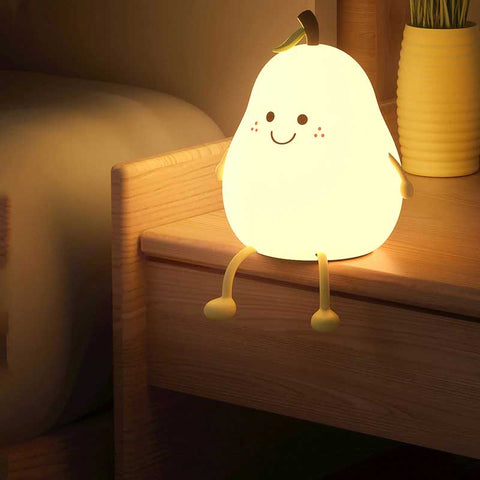 Cute Silicone Nursery Pear Lamp | Yedwo