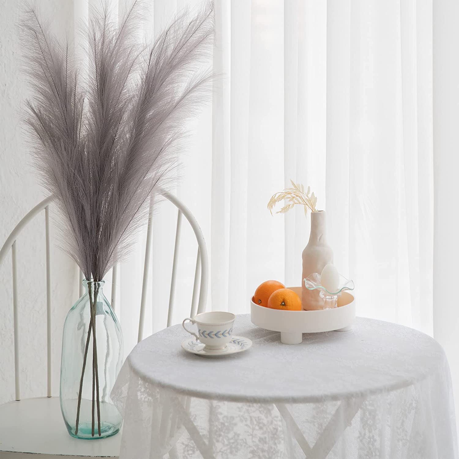 Faux Pampas Grass Large-3 Stems-45 inches | Yedwo Home