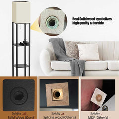 Shelf Floor Lamps by Real Solid Wood