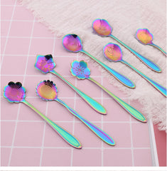 Stainless Steel Floral Shape Coffee Spoon Set(8 PCS) | Yedwo Home