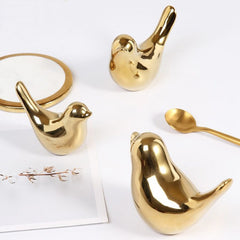 Gold Modern Small Birds Statues | Yedwo