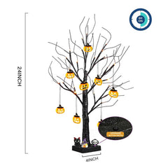 Halloween Black Glitter Spooky Tree Lights | Yedwo Design