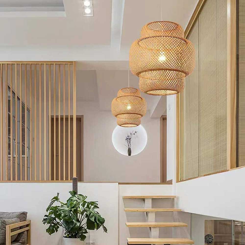Hand-Woven Bamboo Pendant Light | Yedwo