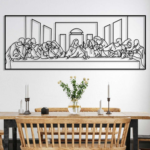 Jesus Last Supper Metal Wall Art, Christian Home Decor | Yedwo