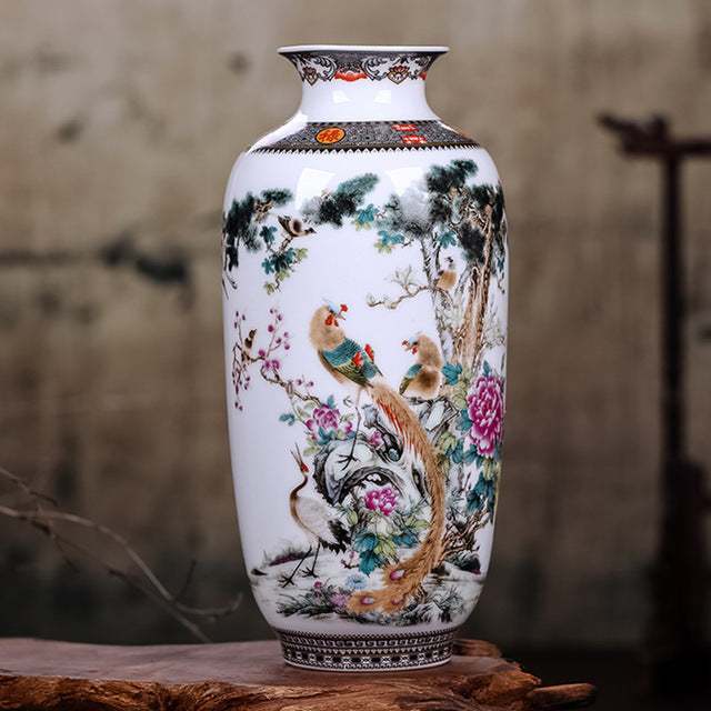Jingdezhen Chinese Lucky Painting Porcelain Vase