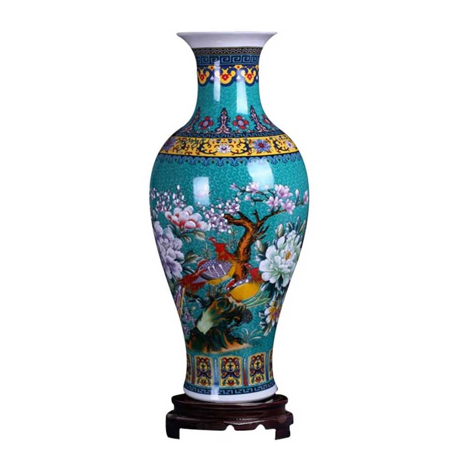 Jingdezhen Large Fishtail Ceramic Floor Vase | YEdwio Design