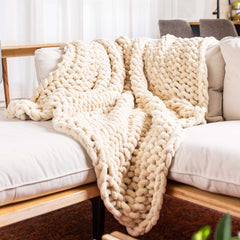 Luxury Chunky Knit Chenille Blanket | Yedwo