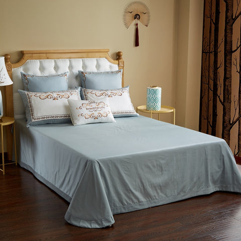 Luxury Egyptian Cotton Chic Crown Embroidery Duvet Cover Set | Yedwo