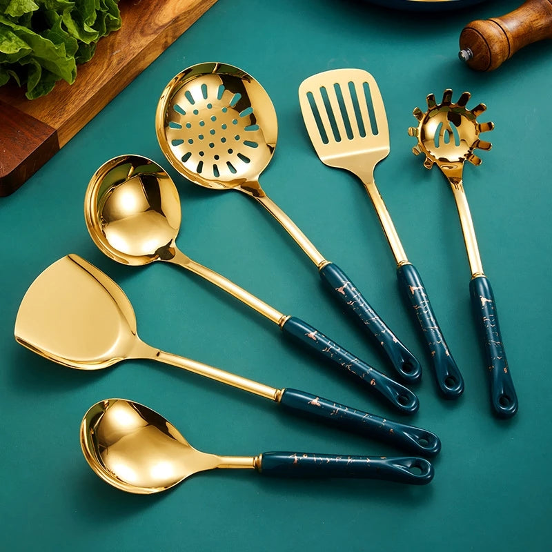 Luxury Ocean Gold Cookware Set | Yedwo Home