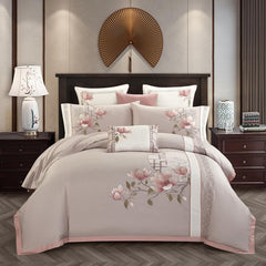 Magnela Luxury Egyptian Cotton Classical Embroidery Duvet Cover Set | Yedwo