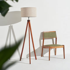 Mid Century Wood Tripod Floor Lamp | Yedwo