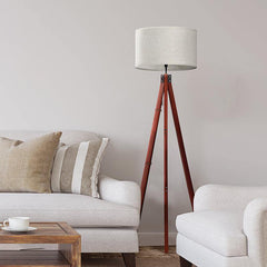 Mid Century Wood Tripod Floor Lamp | Yedwo