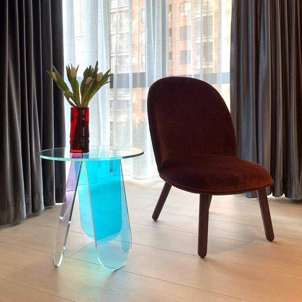 Modern Accent Table Iridescent Acrylic End Table | Yedwo – YEDWO