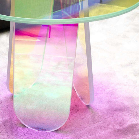 Modern Accent Table Iridescent Acrylic End Table | Yedwo