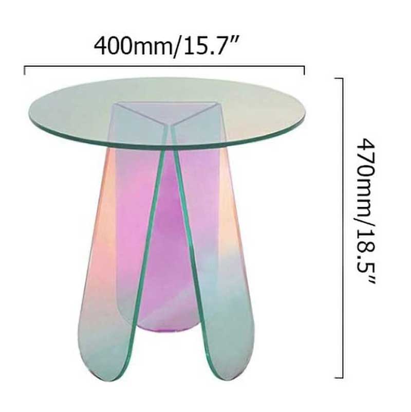 Modern Accent Table Iridescent Acrylic End Table | Yedwo