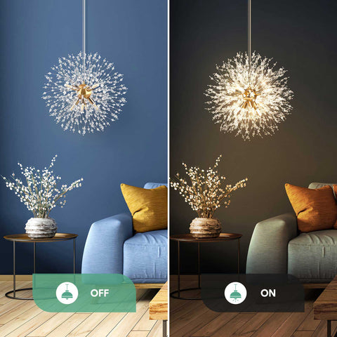Modern Crystal Dandelion Chandelier Lighting | Yedwo Home