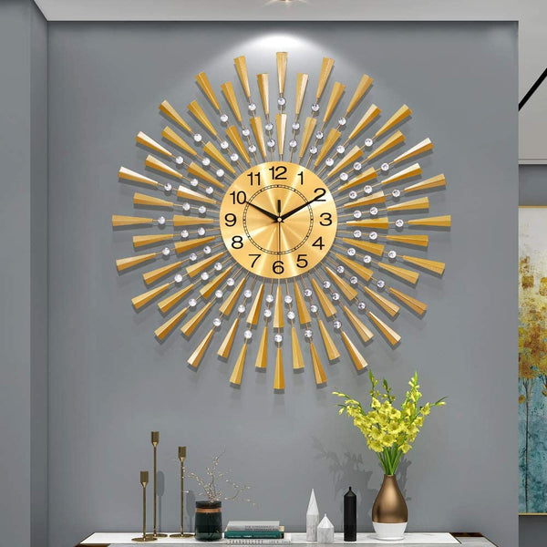 Modern Gold Crystal Wall Clock | Yedwo Design – YEDWO