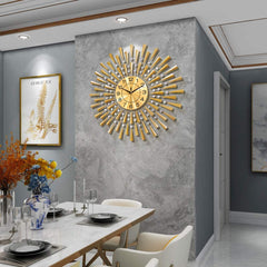 Modern Gold Crystal Wall Clock | Yedwo Design