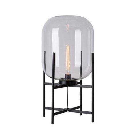 Modern Industrial Smoke Gray Glass Floor Lamp | Yedwo Design