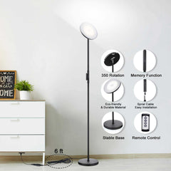 Modern Torchiere 3 Color Temperatures Super Bright Floor Lamps