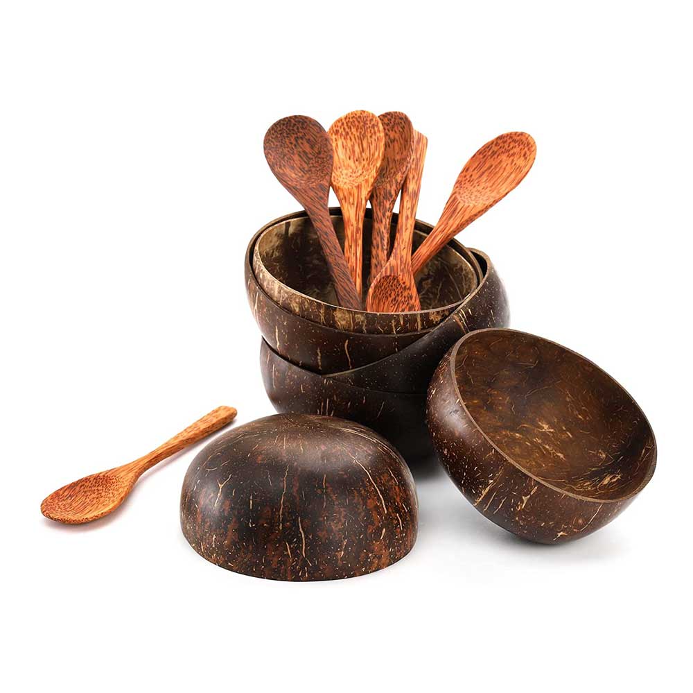 Natural Coconut Shell Bowls Set | Yedwo