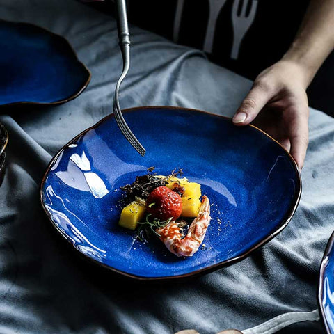 Nordic Ceramic Irregular Salad Platter Dish Dinnerware | Yedwo