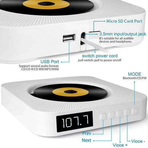Wall Mountable CD Music Player | Yedwo Design