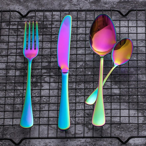 Rainbow Color Cutlery Set | Yedwo