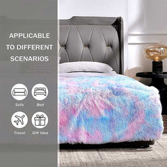 Super Shaggy Sherpa Rainbow Blanket | Yedwo Home