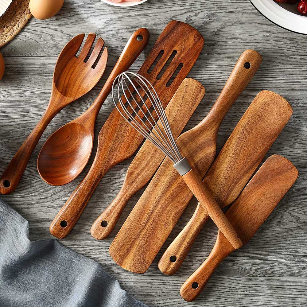 Teak Wood Spurtles Kitchen Tools | Yedwo