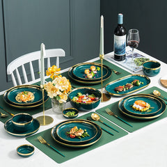 Verde Emerald Green Luxury Dinnerware Set | Yedwo Home